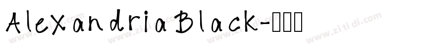 Alexandria Black字体转换